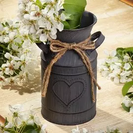 Ваза металл, настольная, 19х10 см, Прованс Сердце, Y4-5256