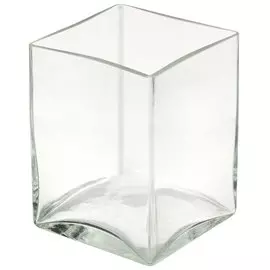 Ваза стекло, настольная, 20х14 см, Evis, Квадратная, 2087