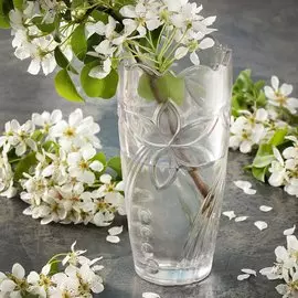 Ваза стекло, настольная, 23.2х10.8 см, Цветы, Y4-5375