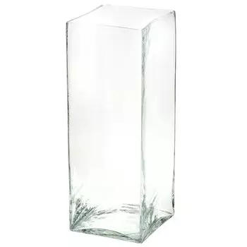 Ваза стекло, настольная, 40х14 см, Evis, Квадратная, 2090