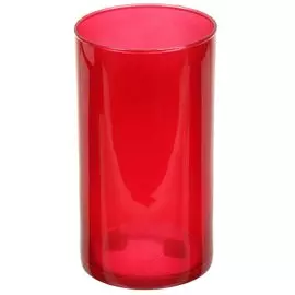 Ваза стекло, настольная, 20х10.7 см, Evis, Люмьер-2 Трубка 107, 27 1290 2022, рубин-серебро