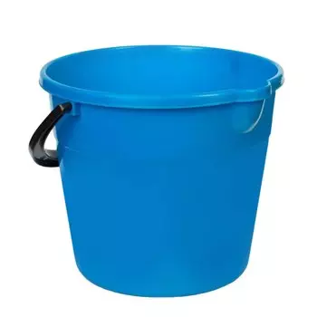 Ведро пластик, 10 л, голубое, хозяйственное, со сливом, Sparkplast, IS40006/2