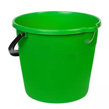 Ведро пластик, 10 л, салатовое, хозяйственное, со сливом, Sparkplast, IS40006/1