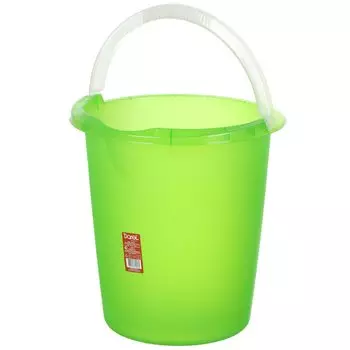 Ведро пластик, 12 л, хозяйственное, со сливом, Darel, 20112