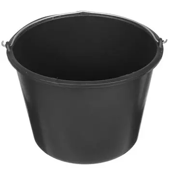 Ведро пластик, 20 л, черное, строительное