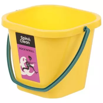 Ведро пластик, 2.4 л, желтое, хозяйственное, Spin&Clean, Fun Summer, SC111110613