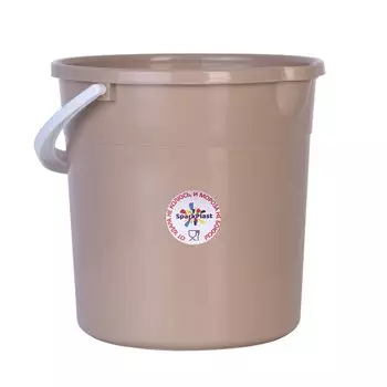 Ведро пластик, 7 л, капучино, пищевое, со сливом, Sparkplast, IS400010/16