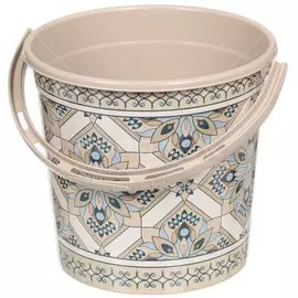 Ведро пластик, 10 л, Violet, Мозаика латте, 0110/96бк