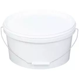 Ведро пластиковое, 10 л, с крышкой Милих 4210 с металлической ручкой