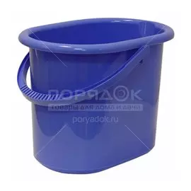 Ведро пластик, 11 л, сиреневое, хозяйственное, со сливом, Idea, М2422