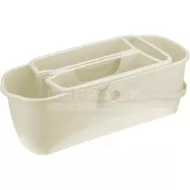 Ведро пластик, 17 л, белый ротанг, хозяйственное, с органайзером, Idea, М2419