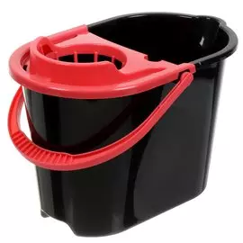 Ведро пластик, 10 л, с отжимом, со сливом, Альтернатива, М1012
