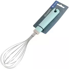 Венчик нержавеющая сталь, пластиковая ручка, навеска, голубой, Daniks, Кванти, YW-KT580-10