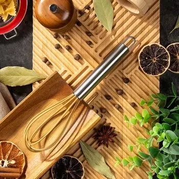 Венчик силикон, навеска, хром, Daniks, W006