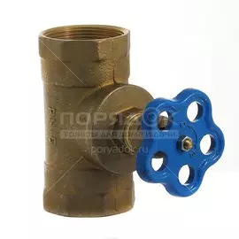 Вентиль для воды, 2", г-г, синий, БАЗ