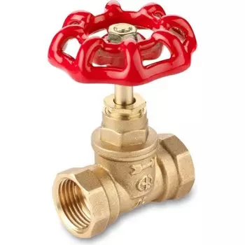 Вентиль для воды, 1"1/4, г-г, красный, AquaLink