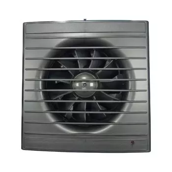 Вентилятор вытяжной настенный, Viento, установочный диаметр 100 мм, 130 м/ч, обратный клапан, gray metal, 100СК STILL gray