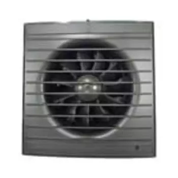 Вентилятор вытяжной настенный, Viento, установочный диаметр 100 мм, 130 м/ч, обратный клапан, gray metal, 100СК STILL gray-B