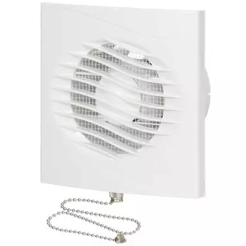Вентилятор вытяжной настенный, выключатель, Viento, установочный диаметр 125 мм, 18 Вт, 240 м/ч, Волна, В125СВ