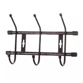 Вешалка настенная 3 крючка, 18х28.5х6.7 см, металл, Nika, ВН3