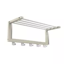 Вешалка настенная для одежды, металл, дерево, Sheffilton, Альберо SHT-WH4, В2-91, беленая