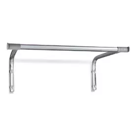 Вешалка настенная Sheffilton SHT-WH5 В2-95 хром лак/серая, 70.5х40.7х29.7 см