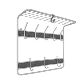 Вешалка настенная 2-х ярусная, ЗМИ, ВСП 22В БС, белое серебро