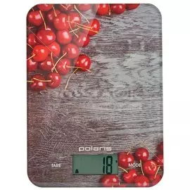Весы кухонные электронные, Polaris, PKS 1046DG Вишня, платформа, точность 1 г, до 10 кг, 008080