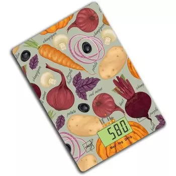 Весы кухонные электронные, стекло, Irit, IR-7263, платформа, точность 1 г, до 5 кг, ЖК-дисплей