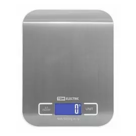Весы кухонные электронные, нержавеющая сталь, TDM Electric, Юнит, точность 1 г, до 10 кг, серебро, SQ4005-0001