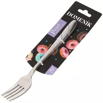Вилка нержавеющая сталь, 2 предмета, столовая, Domenik, Pearl, DMC060