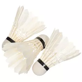 Воланы для бадминтона 3 шт, ПВХ, перо, туба, Y6-1879