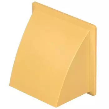 Выход стенной пластик, вытяжной, 175х175 мм, с обратным клапаном, с фланцем D120, бежевый, Event, 175К120ФВ беж