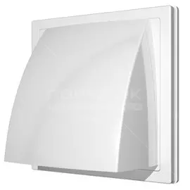 Выход стенной пластик, вентиляционный, установочный диаметр 100 мм, с обратным клапаном, белый, ERA, 1515К10ФВ