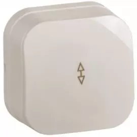 Выключатель открытой установки, одноклавишный, 10 А, 250 В, пластик, IP20, кремовый, проходной, IEK, ВСп10-1-0-ХК Glory, EVH12-K33-10