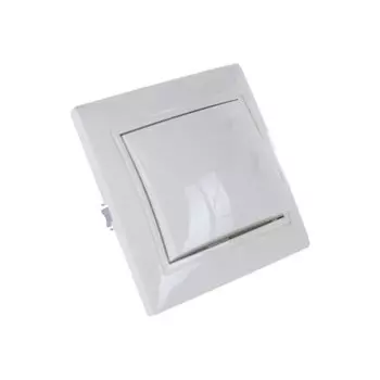 Выключатель скрытой установки, одноклавишный, 10 А, ABS пластик, IP20, слоновая кость, UNIVersal, Севиль, Б-С0021