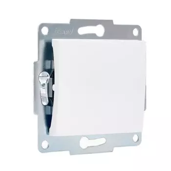 Выключатель скрытой установки, одноклавишный, без заземления, 10 А, 250 В, пластик, IP20, белый, Lezard, Karina, 707-0288-100