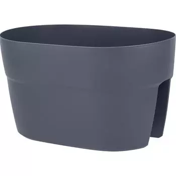 Ящик балконный пластик, 12 л, 40х26х22 см, вулканический серый, InGreen, Villa de Fiori