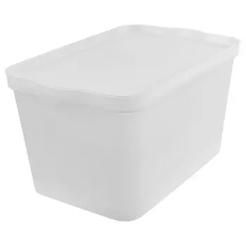 Ящик для хранения, 24 л, 45.2х29.8х24.4 см, с крышкой, матовый кристалл, Keeplex, Trendy, KL350511000