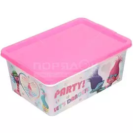 Ящик для игрушек Полимербыт Trolls С71535, 25.9х18.2х10.6 см