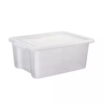 Ящик хозяйственный 14 л, 42.8х31.5х17.5 см, с крышкой, прозрачный, Berossi, Porter, ИК 29800000