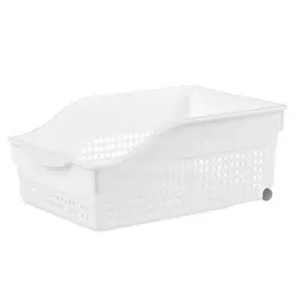 Контейнер хозяйственный 30.5х12.5х21 см, на колесах, белый, Violet, Лофт, 622006