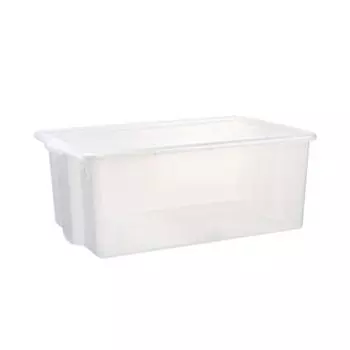 Ящик хозяйственный 50 л, 65.9х41.7х26 см, с крышкой, прозрачный, Berossi, Porter, ИК 30000000