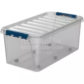 Ящик хозяйственный 55 л, с крышкой, на колесах, Полимербыт, Профи Комфорт, С79800