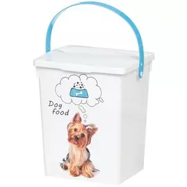 Контейнер хозяйственный для корма животных, 5 л, 19.6х16.7х23 см, с крышкой, Полимербыт, С49302/С49303/С49304