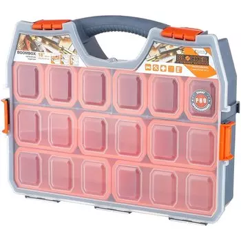 Ящик-органайзер для инструментов, 18 '', 46.2х36.5х9.2 см, пластик, Blocker, Boombox, пластиковый замок, BR3772