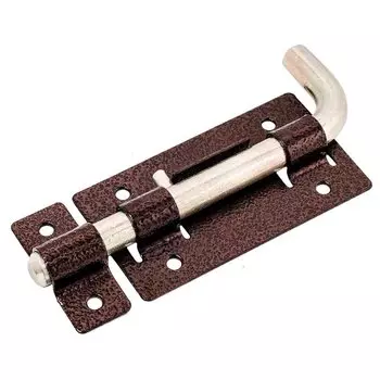 Задвижка дверная дверная, Г-образная, ригель круглый, Секрет-Киров, ЗД-03, 14 003, антик медь