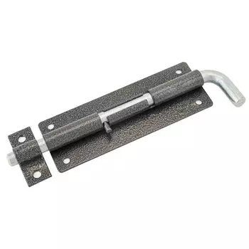 Задвижка дверная накладная, ригель круглый, Секрет-Киров, 180 мм, ЗД-10, 2 851, антик серебро