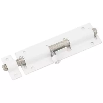 Задвижка дверная накладная, ригель круглый, Секрет-Киров, 100 мм, ЗД-07, 2 844, белая