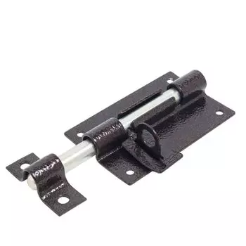 Задвижка дверная накладная, с проушиная, ригель круглый, Секрет-Киров, 120 мм, ЗД-12, 14 001, антик медь